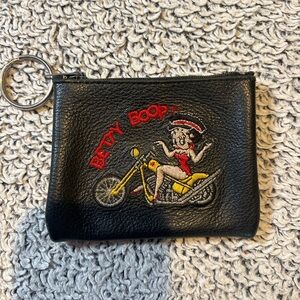 Betty boop Black Leather Pouch